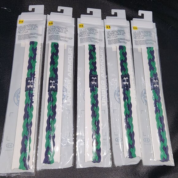 NEW NWT Lot of 3 Under Armor Non Slip Braided Headbands - Picture 1 of 5
